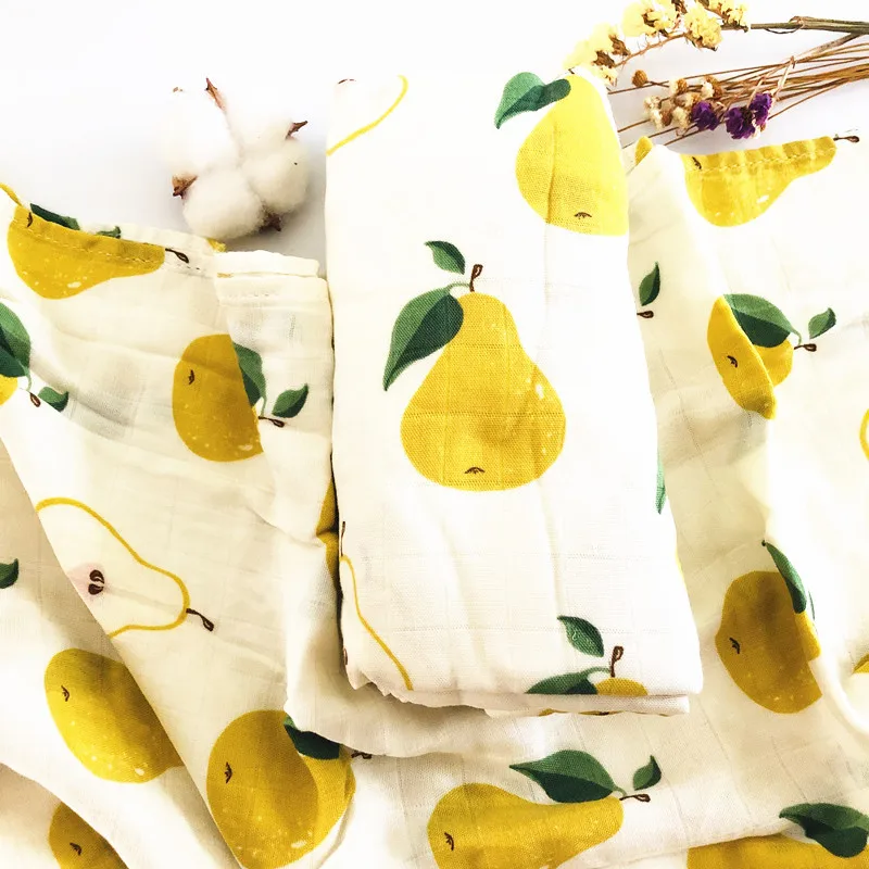 120x120 Cm Muslin Bamboo Cotton Flower Sea Baby Blanket Newborn Blankets Swaddle Wrap Burp Cloths Towel Pielucha |