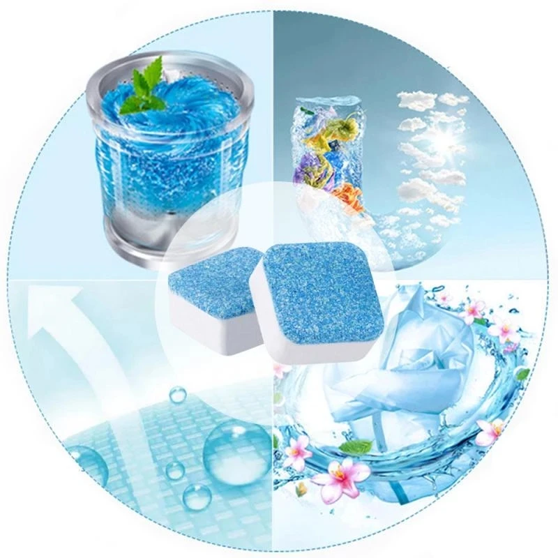 

1/4/10 pcs Washing Machine Mini Cleaner Tablets Washer Cleaning Descaling Detergent Effervescent Tablet Cleaning Products