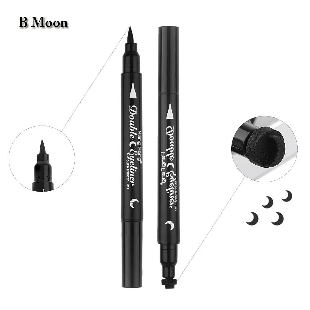 B Moon 1 шт. новейшая черная жидкая Водонепроницаемая подводка для глаз Макияж Косметический штамп карандаш для татуировки Карандаш подводка для глаз инструменты для макияжа - Цвет: B Moon