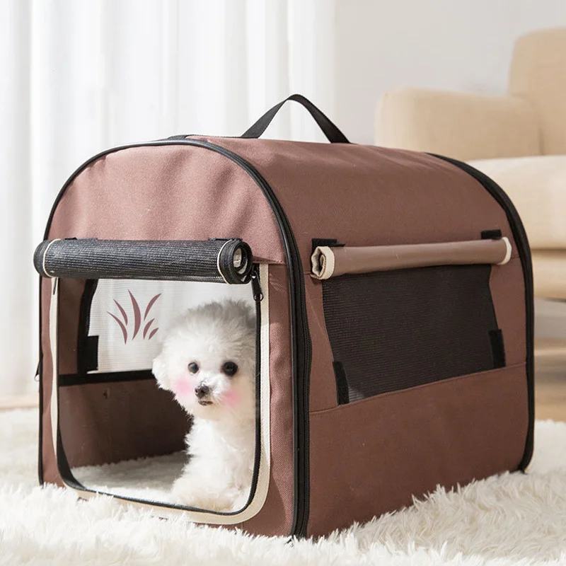 

Dog Carrier Bag Portable Cat Cage Kennel Bed Collapsible Pet Car Travel Crates for Puppies Kitten Medium Cats Dogs Small Animals