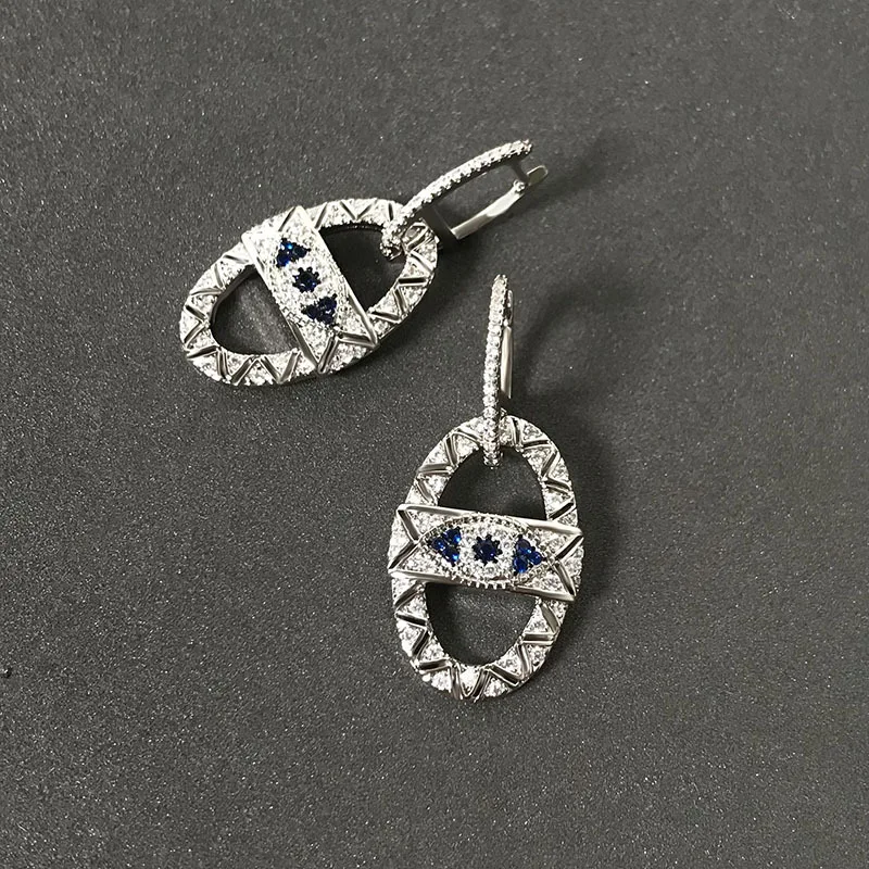 

925 sterling silver summer new evil eye earrings female devil eye fashion retro personality luxury jewelry holiday wedding gift