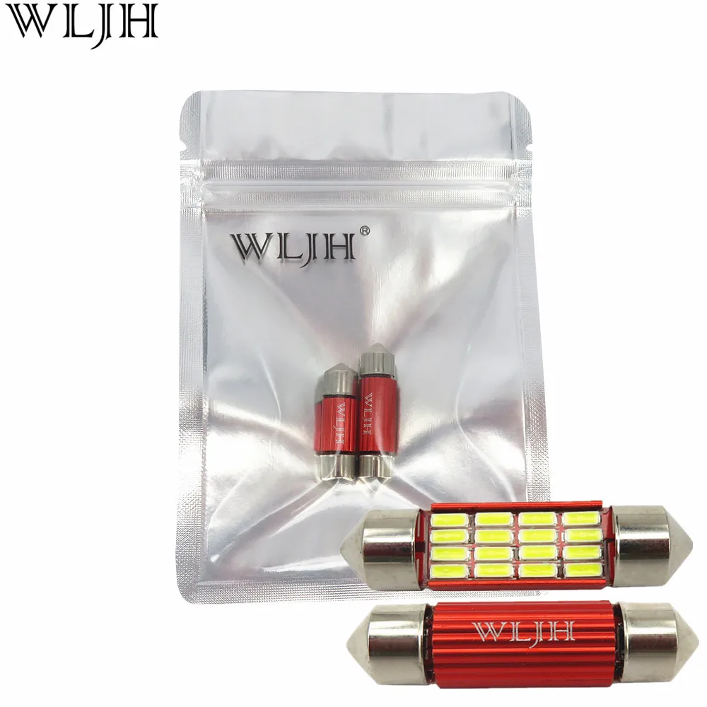 WLJH 2x Canbus светодиодный 31 мм 36 39 41 C5W C10W 4014 для SMD стайлинга автомобиля автомобильная
