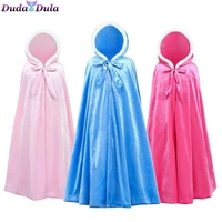 warm cloak gold velvet girl princess dress style beauty and the beast cape outdoor cosplay baptism kid clothes kid dress