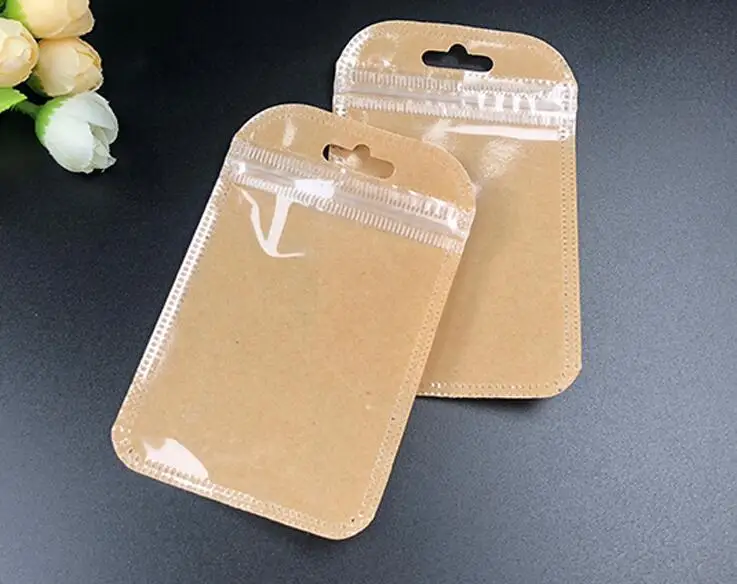 Маленькие пакеты из крафт-бумаги с застежкой-молнией 100 шт. 7 х11 см | Дом и сад