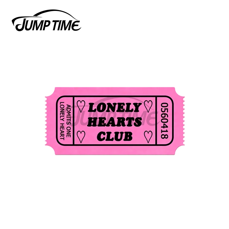 

JumpTime 13 x 4.3cm For Lonely Hearts Club Decal Car Door Occlusion Scratch Car Stickers Windshield Personality Graphics
