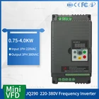 Преобразователь частоты JQ290, 1 фаза, 220 В, вход 3 фазы, 380 В, выход 0,751,52,23,0 кВт, привод электродвигателя переменного тока, VSD, VFD, 50 Гц, 60 Гц, инвертор