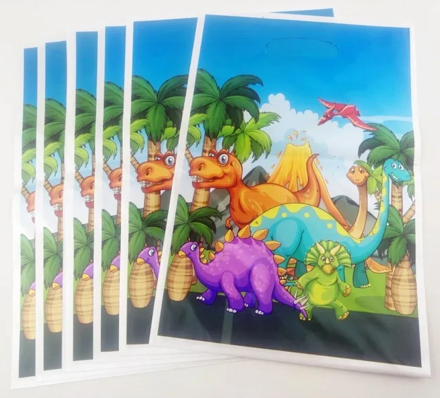 Детские сувениры для мальчиков в виде милого динозавра пластиковые пакеты