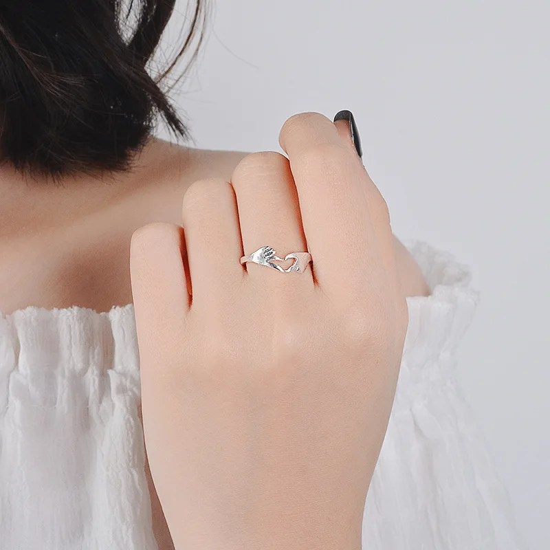 Креативные простые кольца для свадьбы помолвки влюбленных невесты с сердцем