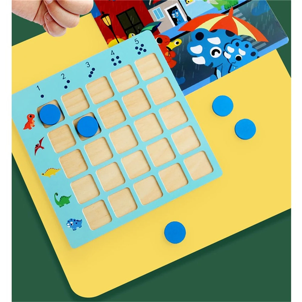 

Деревянные головоломки с динозаврами, дошкольные обучающие игрушки для детей, арифметическая игра, деревянные игрушки Монтессори