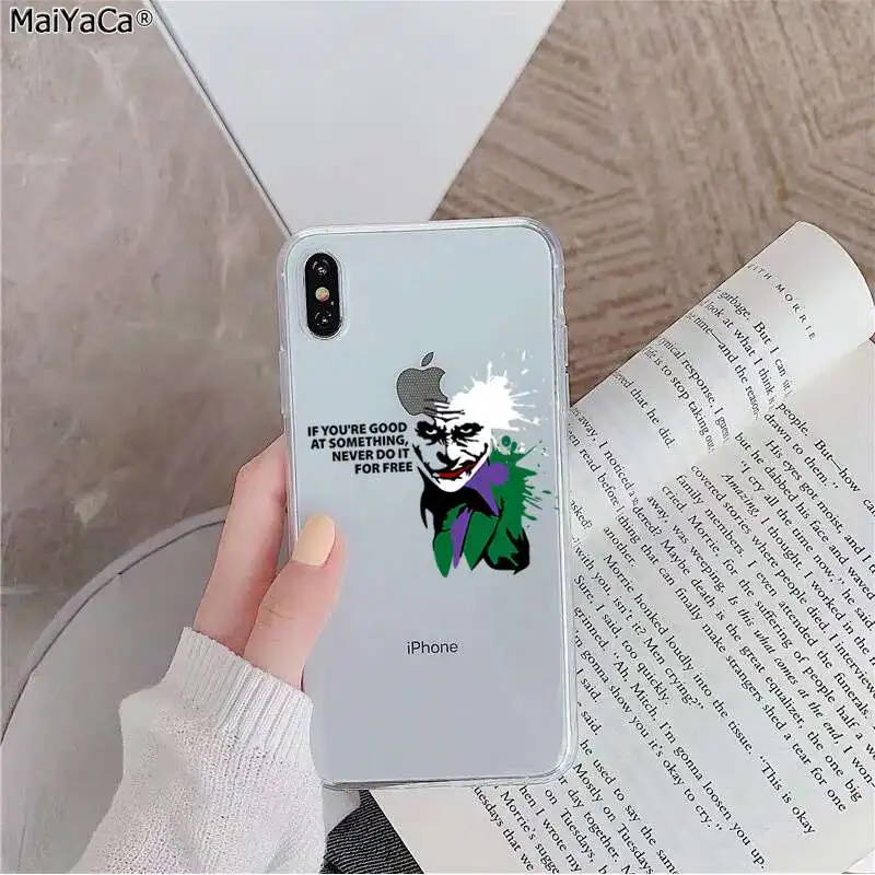 MaiYaCa Харли Куинн самоубийцы Отряд Джокер чернила прозрачный ТПУ чехол для телефона Apple iphone 11 pro 8 7 66S Plus X XS MAX 5s SE XR - Цвет: A6