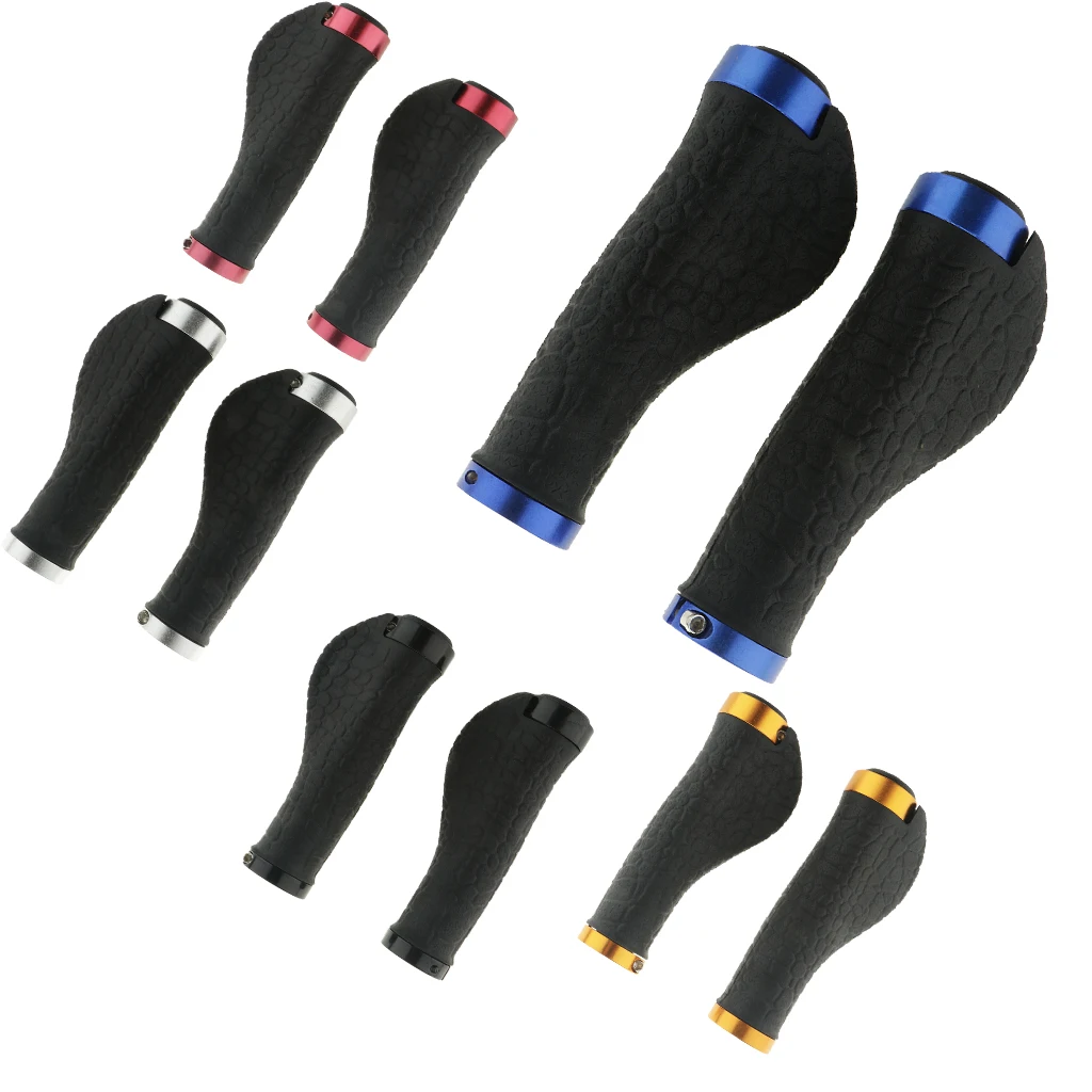 

MTB Mountain Bike Handlebar Cover Rubber Anti-slip Handle Grips Lock-On Ends