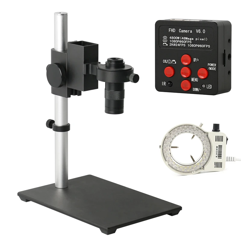 

48MP 1080P 2K USB HDMI Digital Magnifying Glass Electron Microscope Video Microscope Camera C MOUNT Camera For PCB Soldering