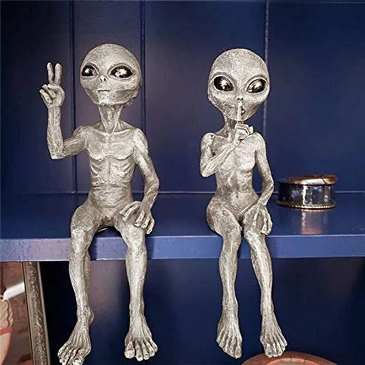 

Alien Statue Garden Figurine Set For Home Indoor Outdoor Ornaments Decorations Miniatures