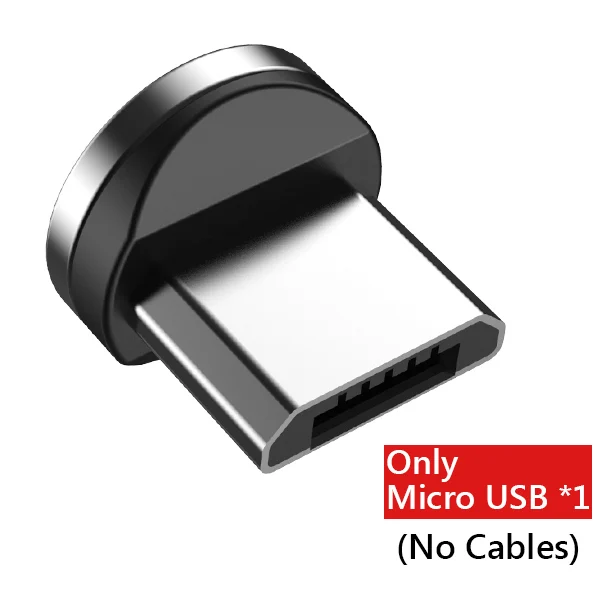 Only Micro Plug ACCEZZ светодиодный магнитный кабель для быстрой зарядки, магнитный кабель Micro usb type C, Кабель зарядного устройства для iPhone X 7 samsung S10, шнур для Android - Цвет: Only Micro Plug