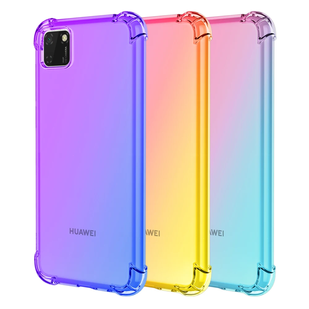 Прозрачный градиентный чехол для Honor 9S Huawei Y6p PHuawei Y7p P40 lite E Y8p задняя