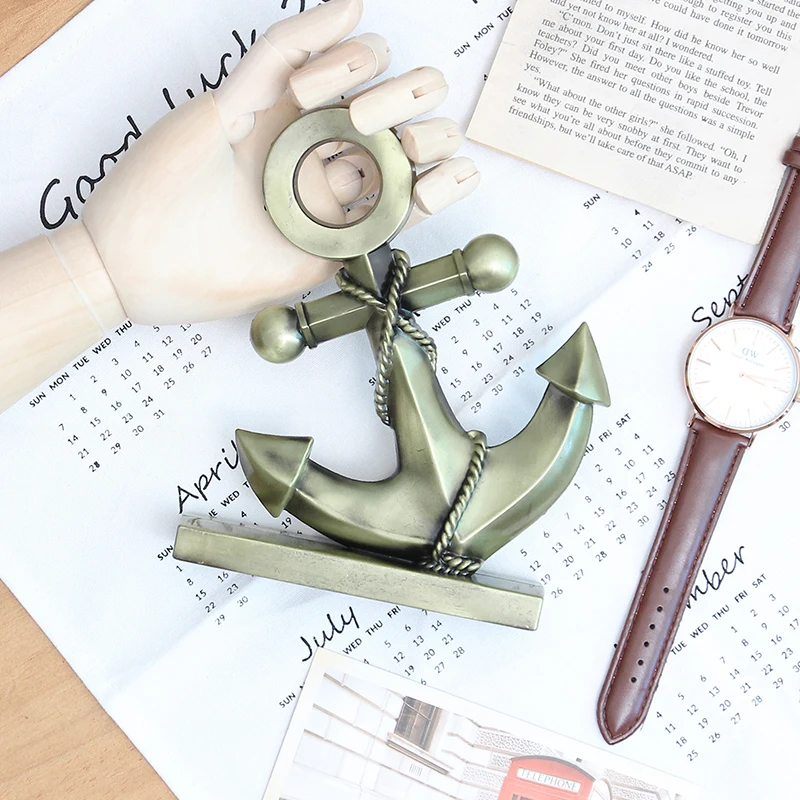 ERMAKOVA металлическая фигурка якоря железной лодки в средиземноморском стиле