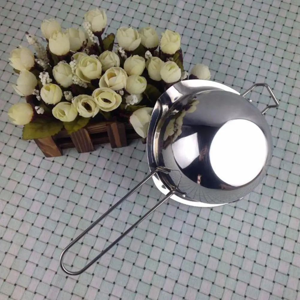 400 мл сковорода серебро Нержавеющая сталь шоколадный плавильный горшок масло