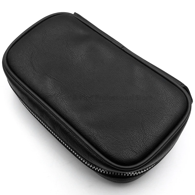 

Gadgets Travel Cigar Cigarette Case Black Leather Outdoor Smoking Tool dPouch Bag Pipe Pocket Pipe Pocket For 3 Pipes For COHIBA