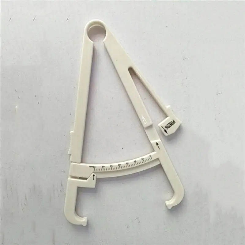 

Body Fat Tester Analyzer Fat Measuring Clamp Sebum Fat Caliper Charts Skinfold Thickness Gauge (White)