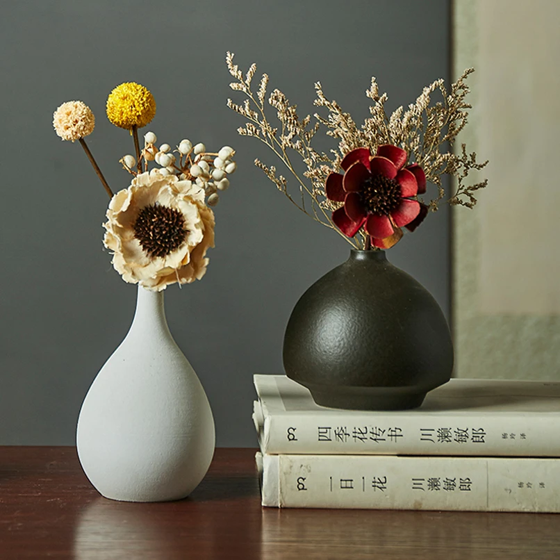 

Ceramic Small Vase for Flower Vase Decoration Home Dining Table Living Room Ornament Jarrones Adornos Para Casa Gift for Friends