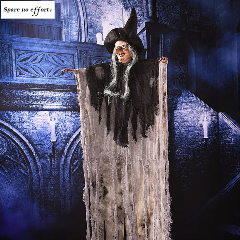 Электрический ведьма кукла жуткий глаза светящиеся вечерние страшно с