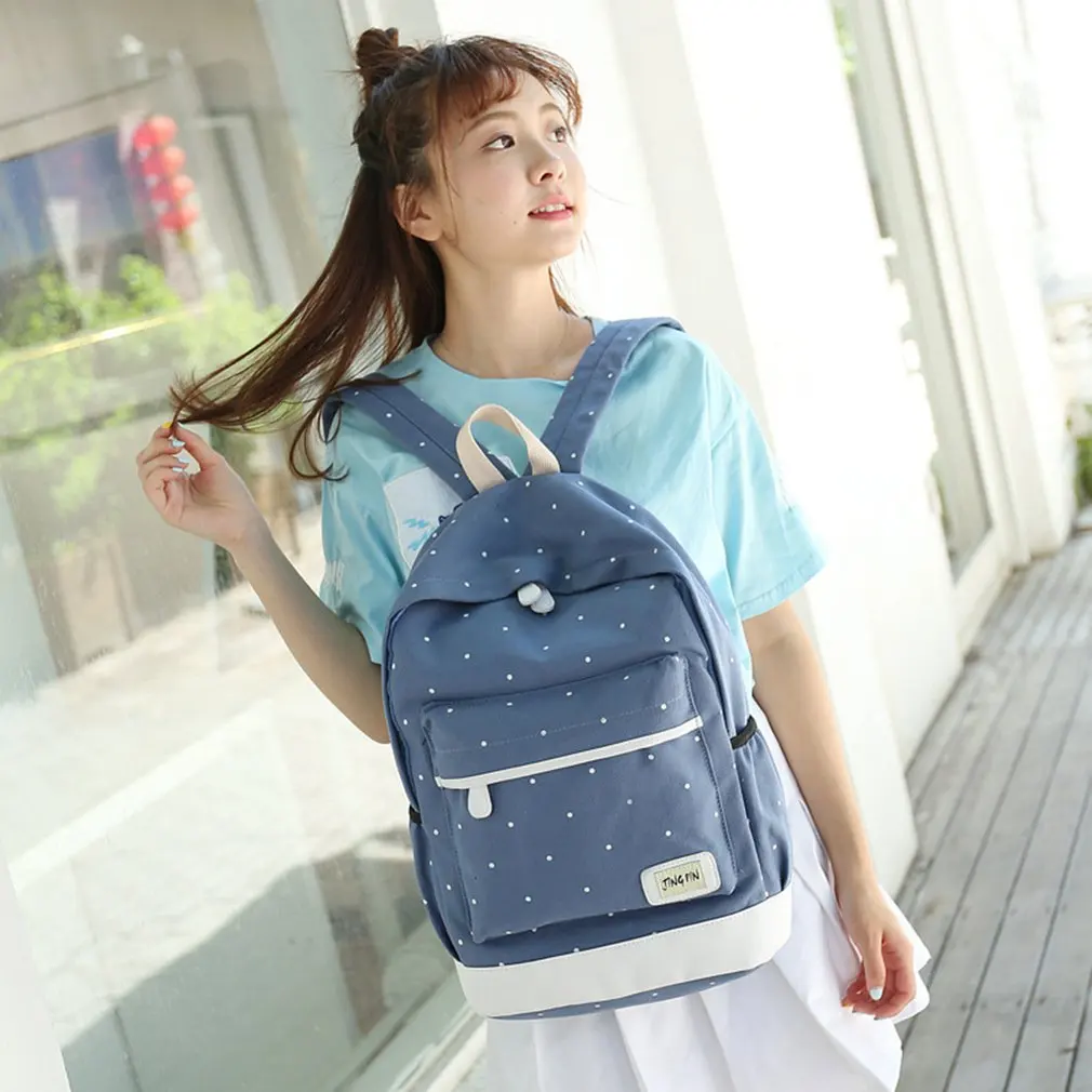 Студенческий рюкзак школьная сумка для девочек Наплечная Сумка Холщовый женский