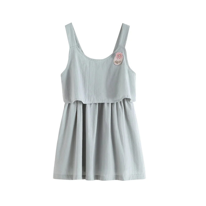 2020 Новое модное летнее шифоновое платье для маленьких девочек повседневное