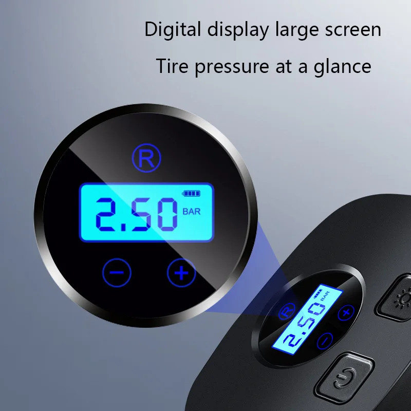 Портативный воздушный компрессор RACEFAS 12 в насос для автомобильных шин инжектор