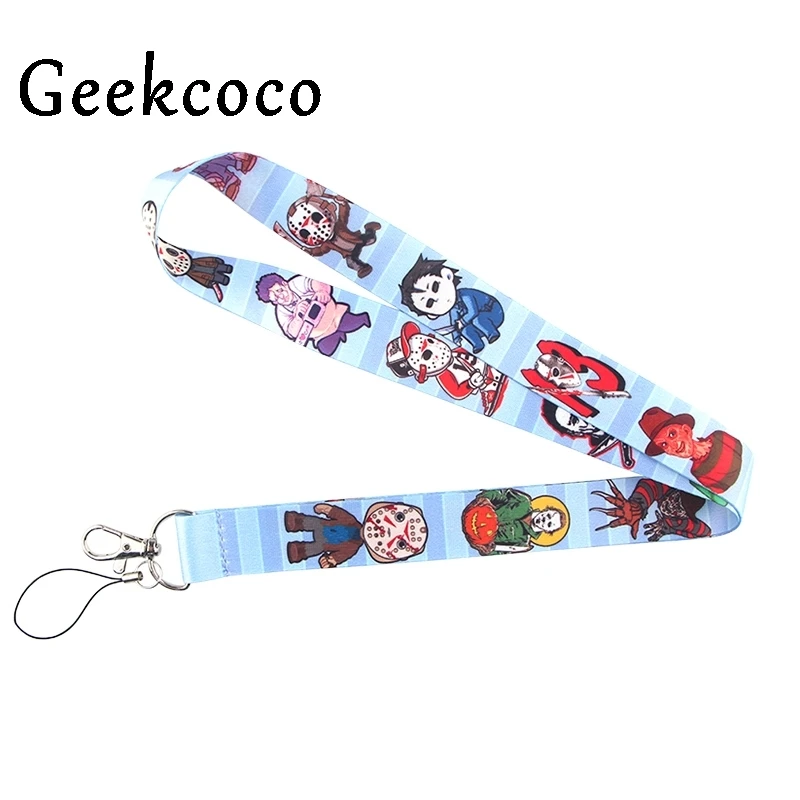 

10pcs/lot Horror Multi-function Mobile Phone Strap Neck Lanyards for keys ID Lanyard Badge Neck Strap webbing J0727