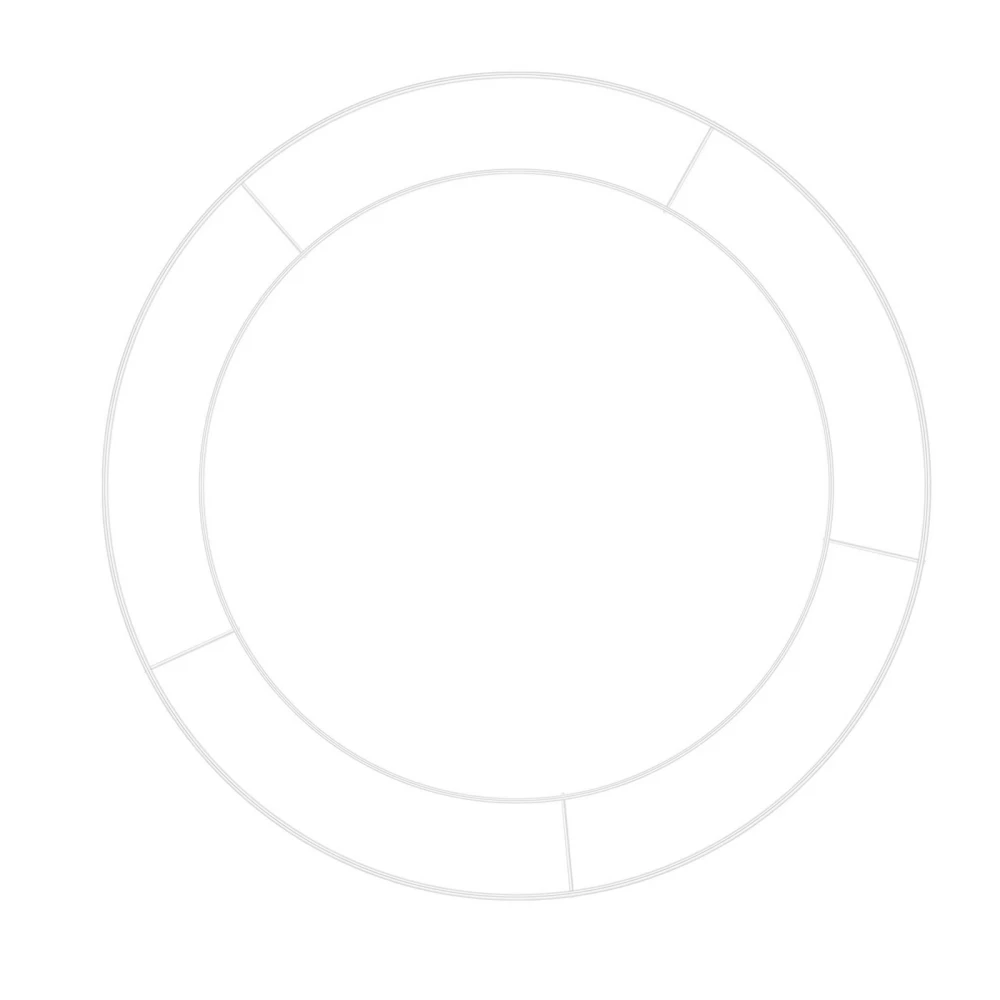 

Подвесное кольцо, венок, рамка, круглая гирлянда, имитация цветочного орнамента, 20 см, в белом цвете, Декор, металлическая проволока