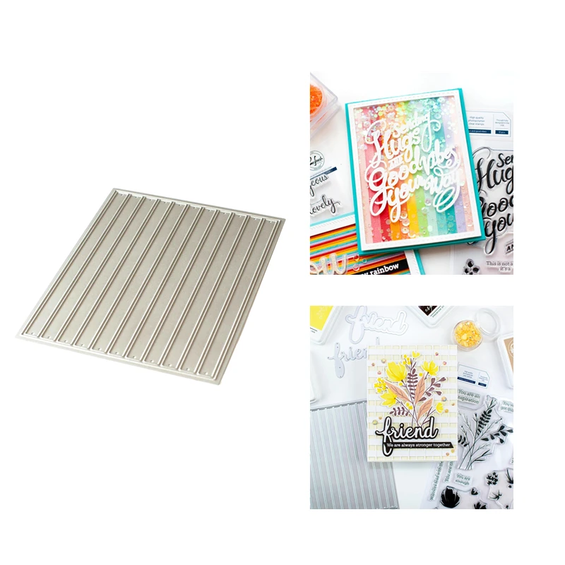 Новинка 2020 металлические вырубки и Скрапбукинг для бумажного фона полоски