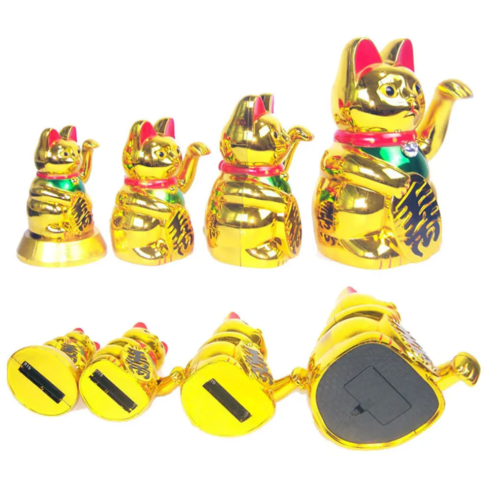 Китайский счастливый кот богатство развевающаяся рука кошка золото Манеки Неко