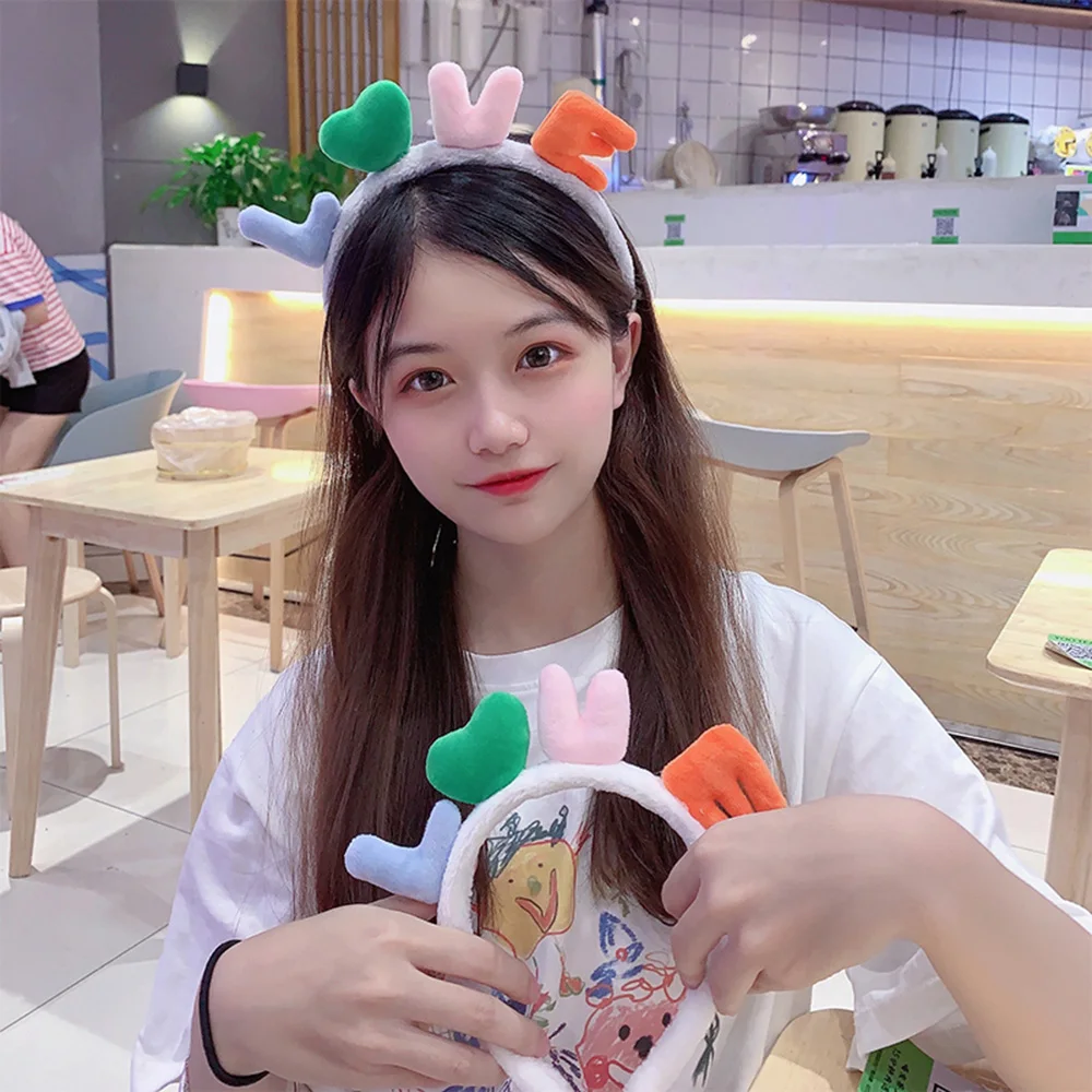 Новинка милая плюшевая заколка для волос с изображением ясеня лица макияжа