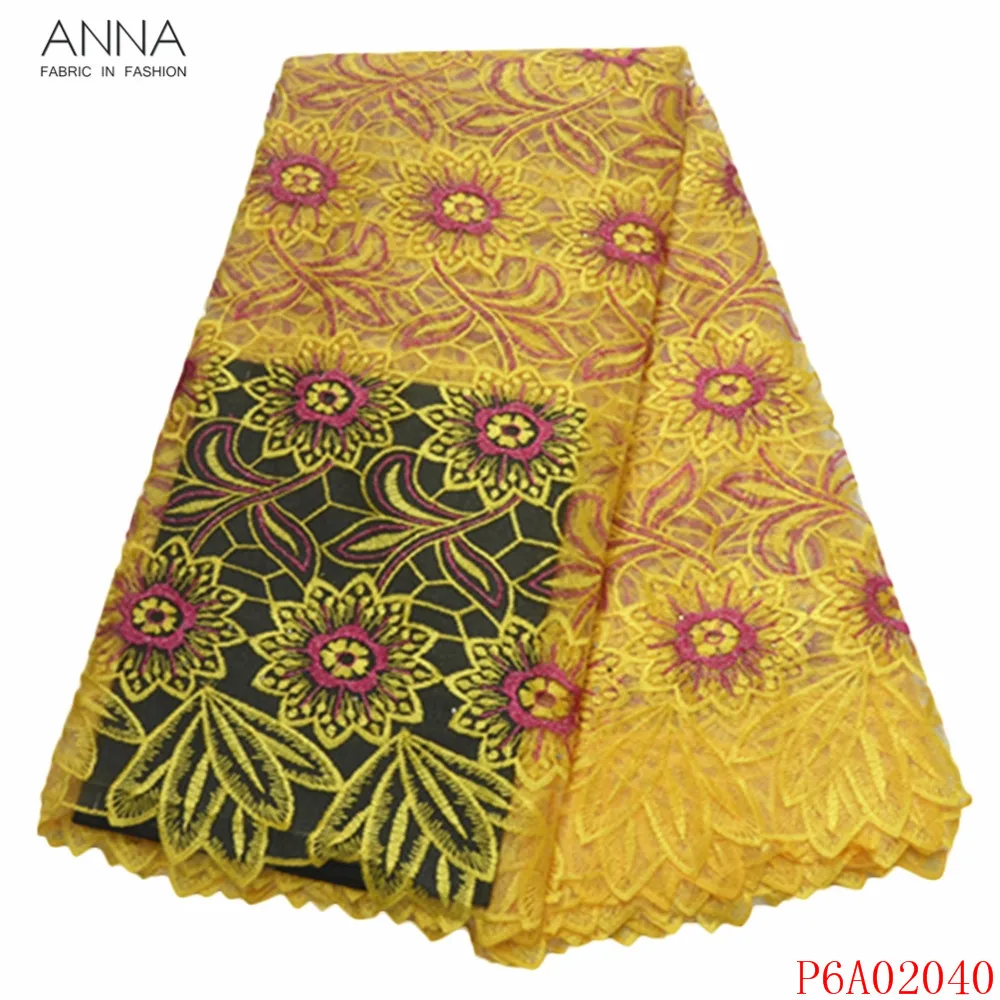 Кружевная ткань Анна в нигерийском стиле 2021 Высококачественная вышивка с