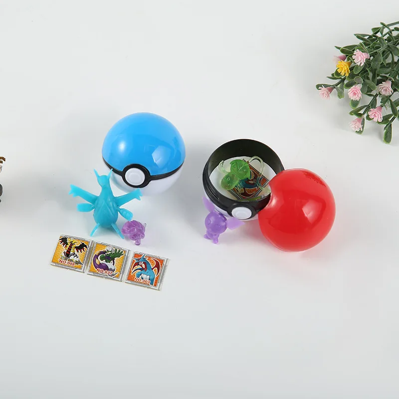 7 см милые различные дизайны мини Pokemones командной игры в покебол(эльф, Пикачу мяч горячей игрушки Аниме Косплэй игрушки для детей, подарки на день рождения игрушки