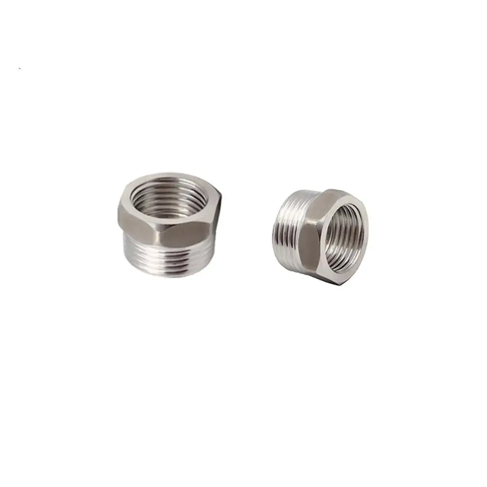 

2 Pcs 1/2 Inch Threaded 304 Stainless Steel Coordinated Water Tap Connector For Garden Lawn Infusion System Accessory