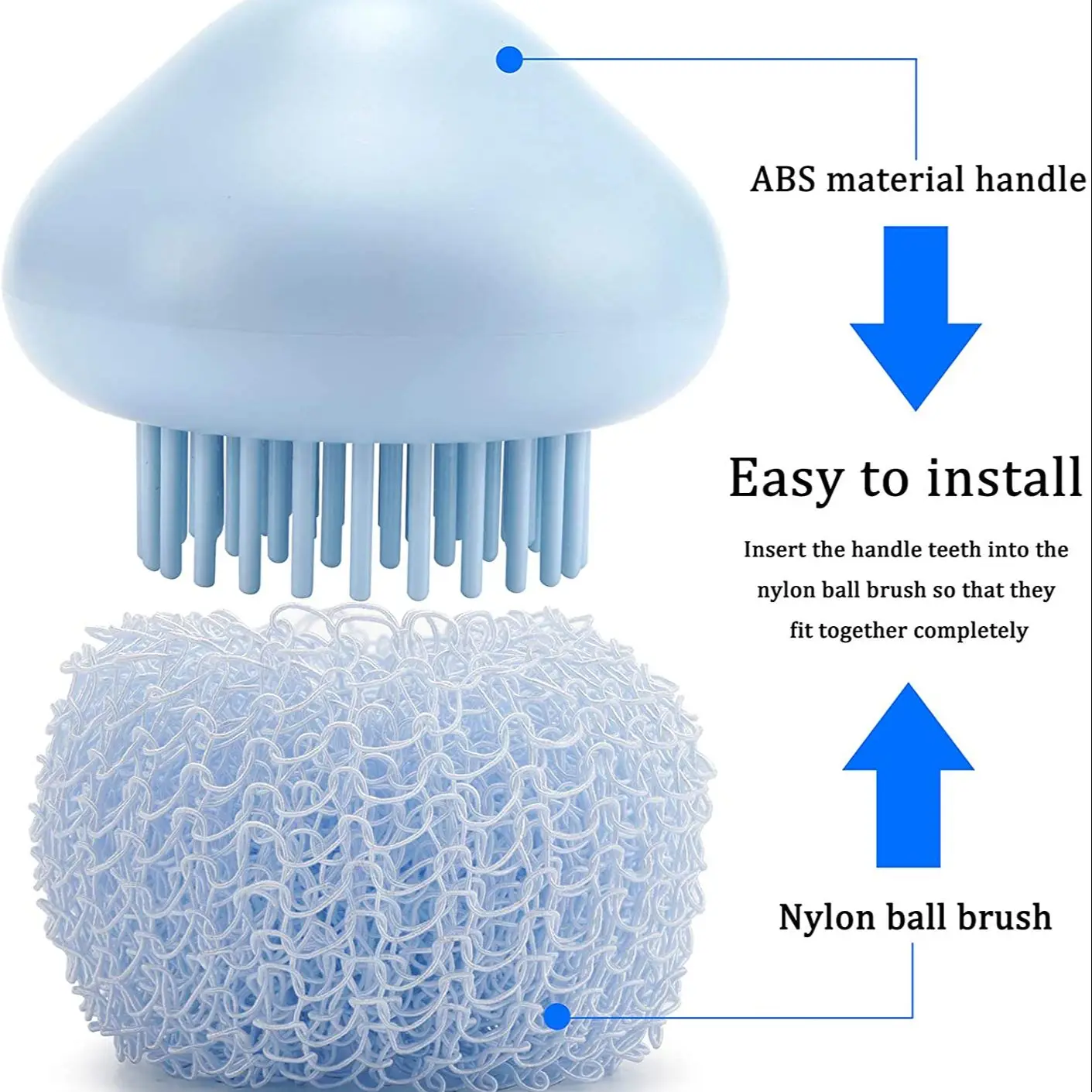 

Dish Scrubber, Sponges for Dishes, Reusable and Sturdy Mesh Scourers Round Dish Pads for Household or Kitch Cleaning, Pack of 5