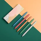 Гелевая ручка JIANWU 5 шт.компл. 0,5 мм, в стиле ретро, с простым цветным зажимом, креативная моделирующая гладкая нейтральная ручка, кавайные школьные принадлежности в китайском стиле