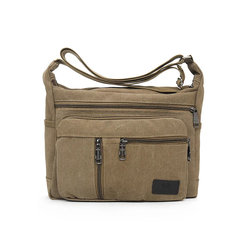 Популярные мужские холщовые сумки через плечо с одним ремешком Мужские на