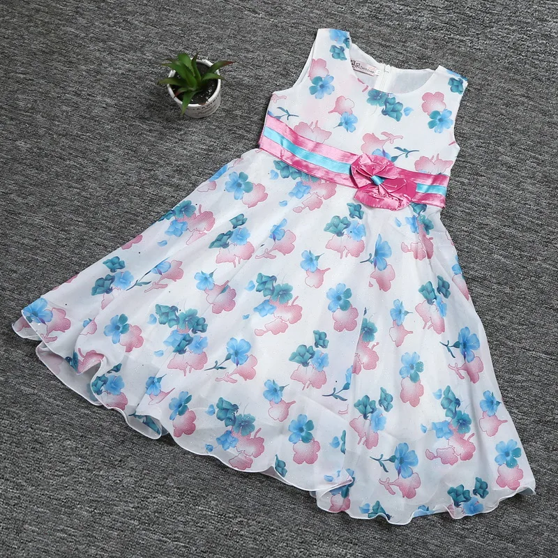 Детское красивое платье принцессы для маленьких девочек Шифоновое пляжное