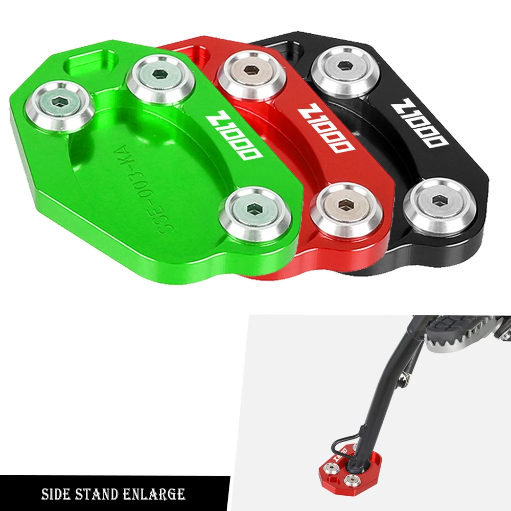 

For Kawasaki Z1000 2010-2018 2017 2016 2015 2014 2013 2012 2011 Motorcycle Side Stand Enlarger Plate Pad Extension Protection