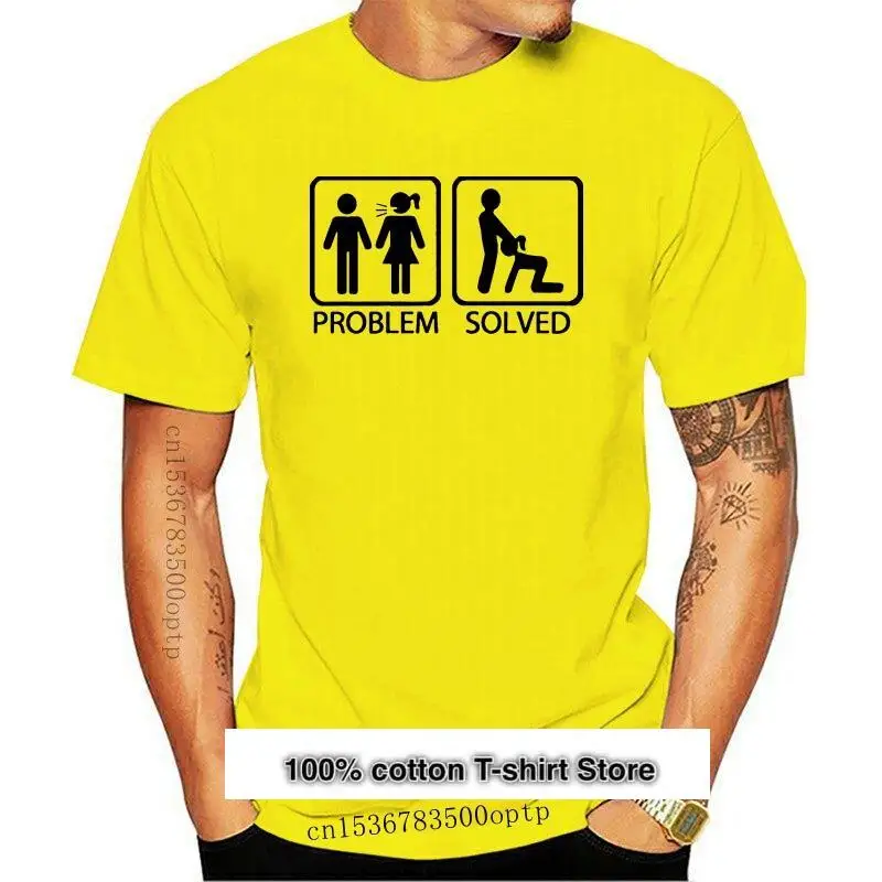 

Camiseta clásica para hombre y mujer, camisa divertida con resolución de problemas, novedad
