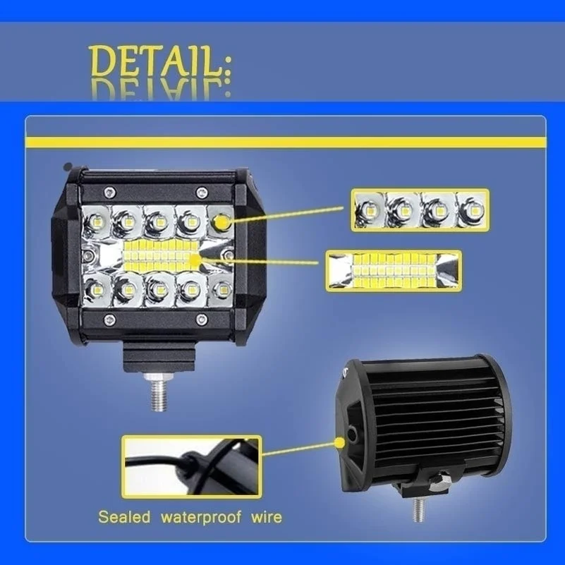 120 Вт налобный светильник светодиодный проекционный бар 12000 лм внедорожный