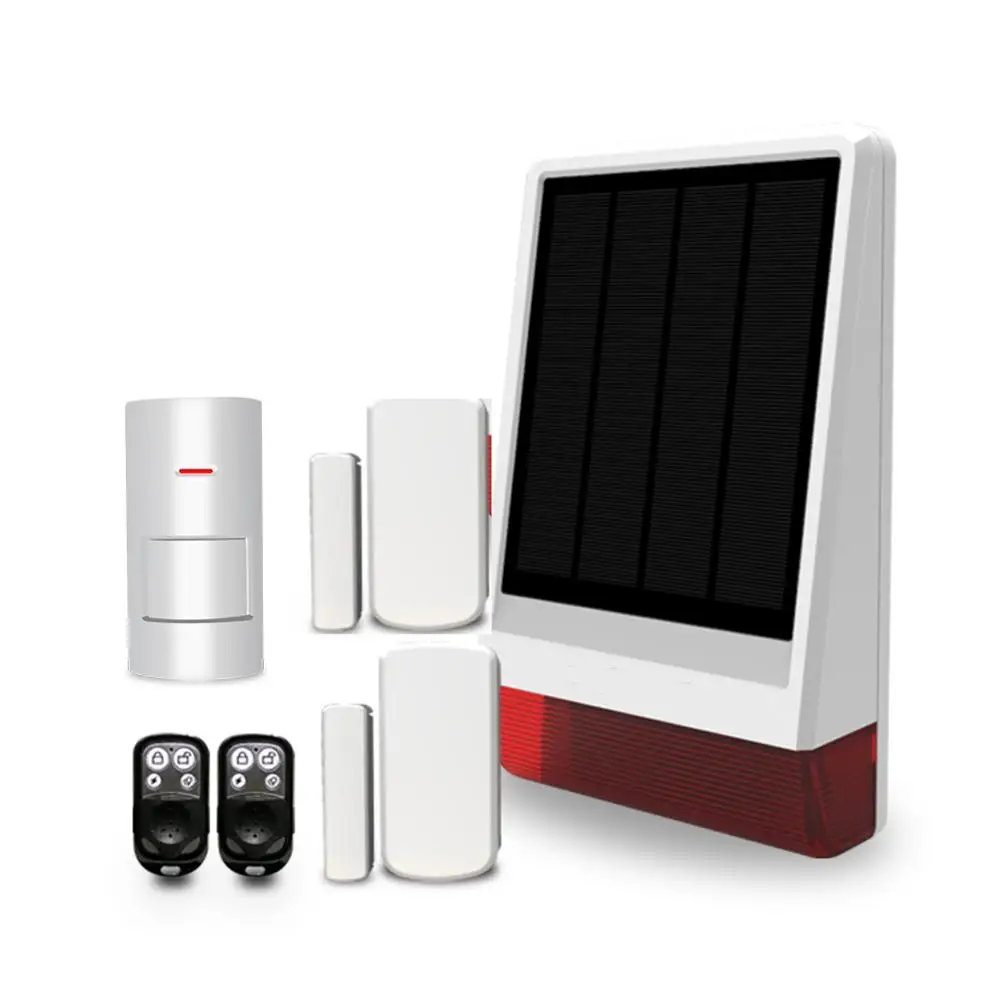 Kit 2 Wolf-Guard беспроводная наружная Погодостойкая GSM SMS Солнечная Сирена дом Охранная система PIR датчик движения двери - Цвет: Kit 2