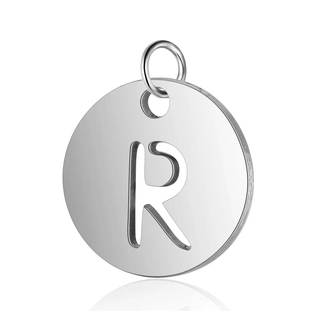 5 штук, нержавеющая сталь, оригинальное имя, A-Z, буквы, ааааа, опт, качественные подвески, никогда не тускнеют, ювелирные подвески для самостоятельного изготовления - Окраска металла: R