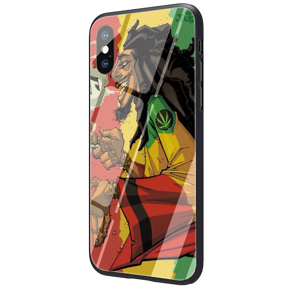 G9 EWAU Боб Марли Раста Лев регги закаленное стекло чехол для телефона iPhone 11 Pro 6 6S Plus 7 8 Plus X XS XR XS Max - Цвет: G9