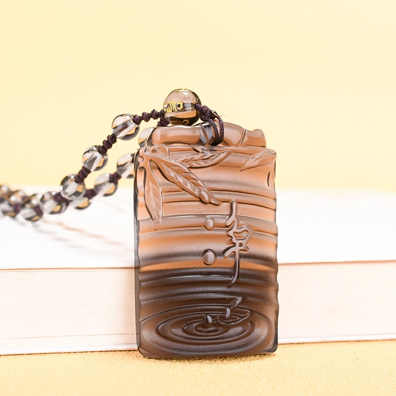 Natural icy Obsidian heart pure pendant men's talisman jadees women's money transfer Necklace | Украшения и аксессуары