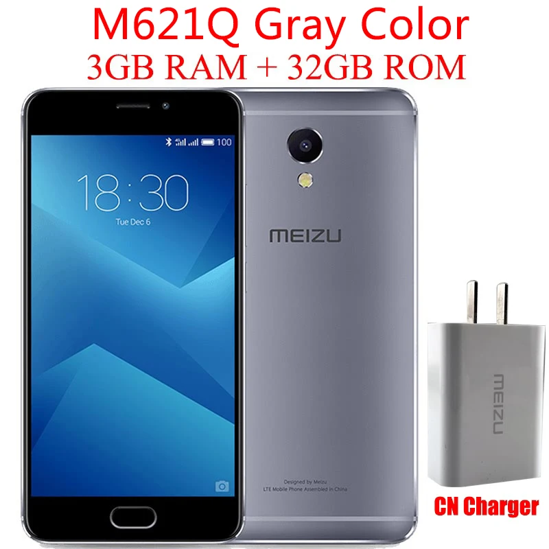 Meizu M5 NOTE 5 32ГБ Мировая версия М621Н 5.5 дюймов 1080Р Helio P 10 Восьмиядерный, 3ГБ ОЗУ, Графический Процессор, 13МП камера, 4000мА, mTouch, мобильный телефон - Цвет: CN Gray 3G 32G