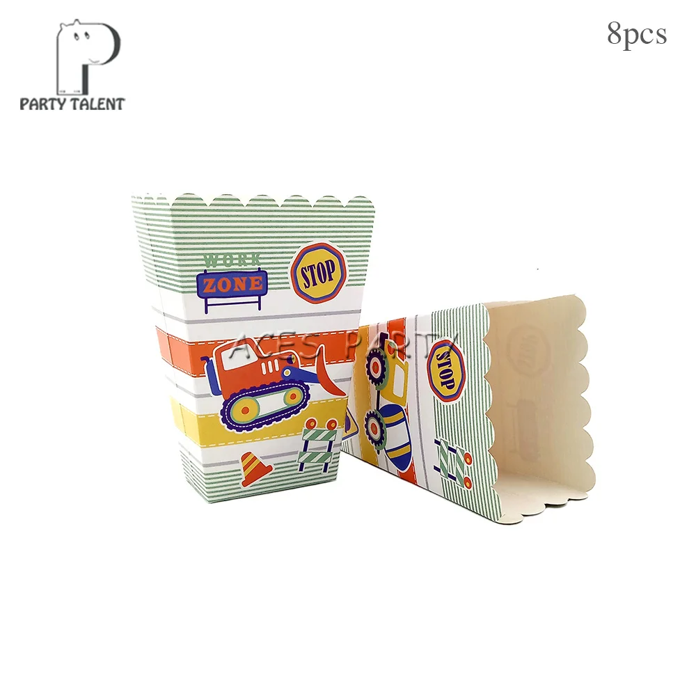Товары вечерние коробка для попкорна 8 шт. закусок детей строительные автомобили