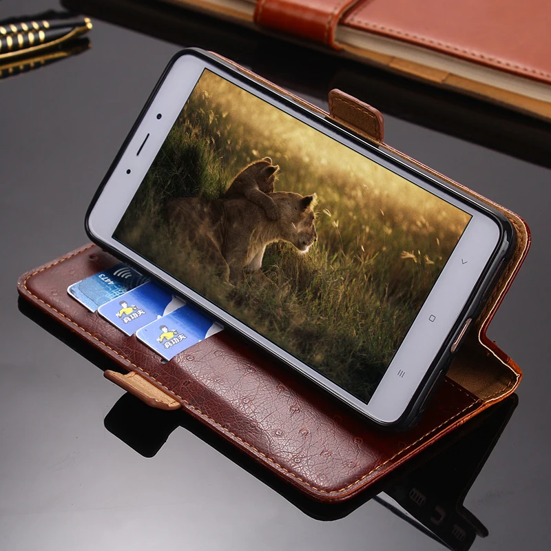 Flip Case For Redmi Note 9 9T Magnetic On 9A 9C Cover retro Coque Stand Holder Animal texture Ostrich PU Leather | Мобильные